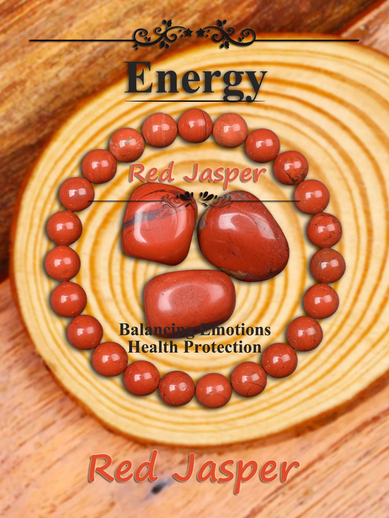 Natural African Bloodstone Beads Bracelet For Courage Protection Grounding Strength Energy Healing & Good Luck Vitality Jewelry