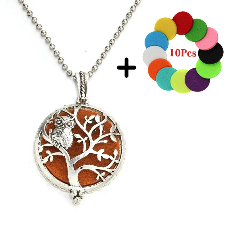 Beliebte Design Mode Aromatherapie Halskette Lotus Parfüm Medaillon Schmuck Ätherisches Öl Diffusor Anhänger Unisex Für Dropshipping