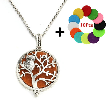 Beliebte Design Mode Aromatherapie Halskette Lotus Parfüm Medaillon Schmuck Ätherisches Öl Diffusor Anhänger Unisex Für Dropshipping