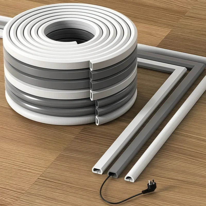 3M Trapezschlitz-Bodenschnurabdeckung, Kabelschutz, Verlängerungskabelkanal, elektrischer Drahtschlitz, Kabelverwalten, Kabelversteck, Organizer