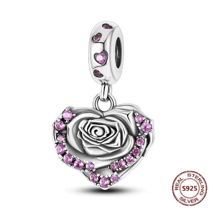 Gelber Sonnenblumen-Charm aus 925er Silber, Original-Zirkon, Kolibri, Einhorn-Charms, passend für Armbänder, DIY-Schmuck für Frauen, Hochzeitsgeschenk