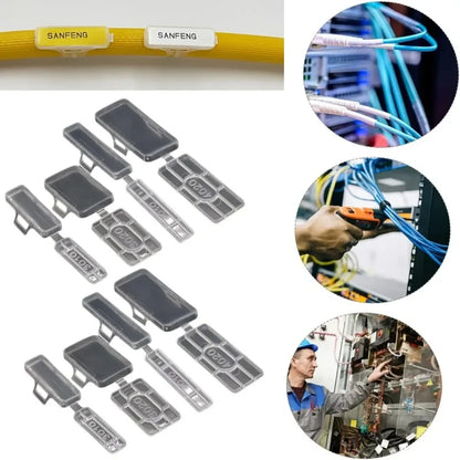 100PCS Kunststoff Wasserdichte Kabel Zeichen Karten Label Display Identifikation Box Kabelbinder Marker Tag Täglichen Werkzeug 3010 3020 4010 4020