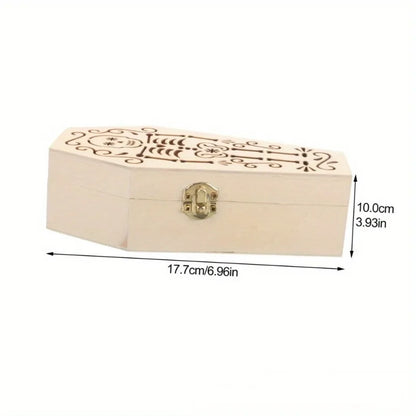 Haustier-Gedenkgeschenke, Sargförmige Boxen, Urne, handgeschnitztes Knochen aus Holz, Vintage-Dekor, Katzenasche, Handbuch