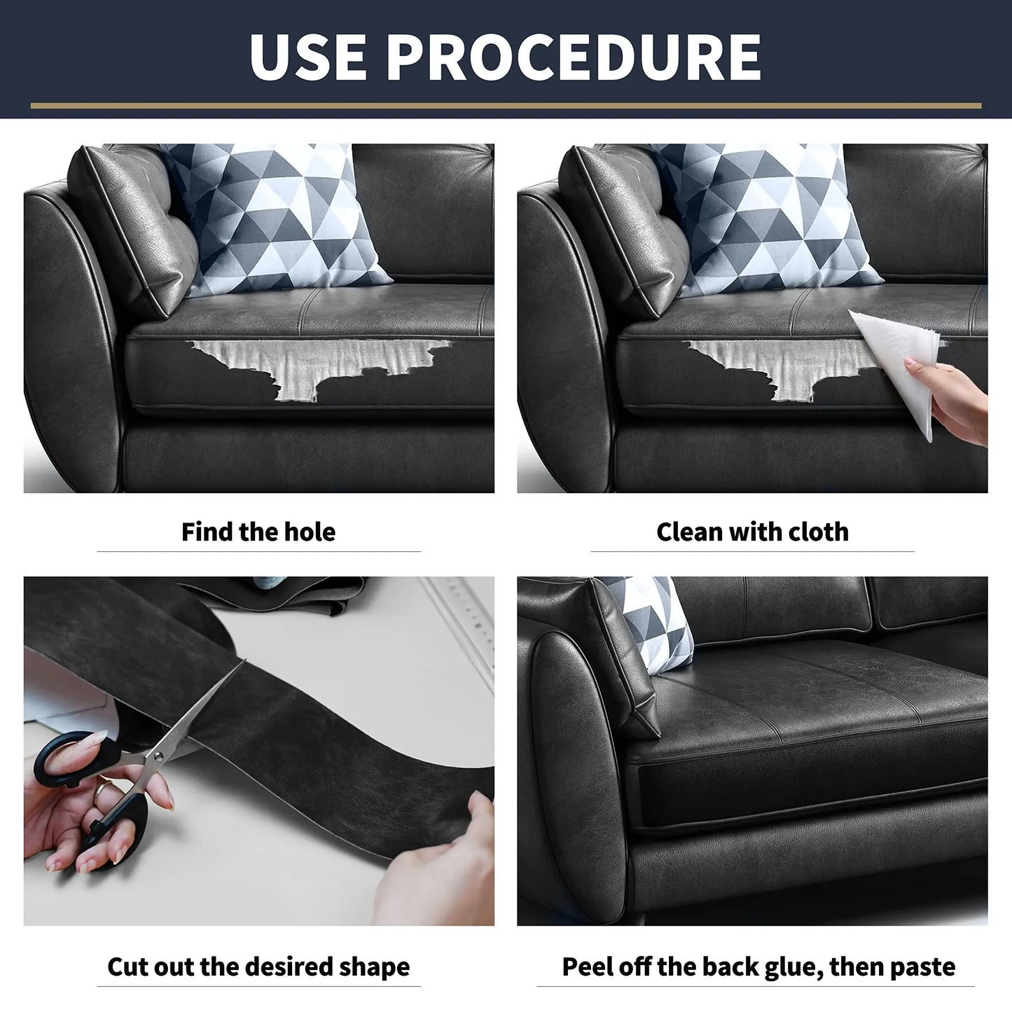 Selbst klebendes Leder Reparatur Patch Tape selbst klebendes Haus DIY Fix für Sofa Moto Autos itz Stuhl Tasche Home Sheets Aufkleber Patches Selbstklebendes Lederreparaturband Autositz Heimreparatur Lederaufkleber und