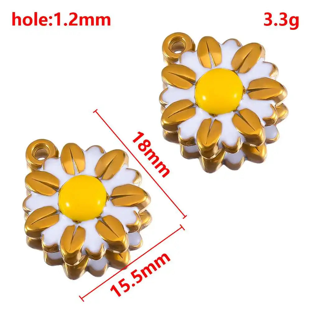 2 Stück 5 Stück Edelstahl Blume Schmetterling Liebe Herz Schleife Anhänger für DIY Halskette Ohrring Geschenk Schmuckherstellung Zubehör