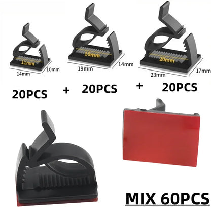 60/10Pcs Selbst-klebe Auto Feste Clip Datenkabel Kabel Dekorative Halterung Befestigung Organizer Draht Auto Verschluss innen Zubehör