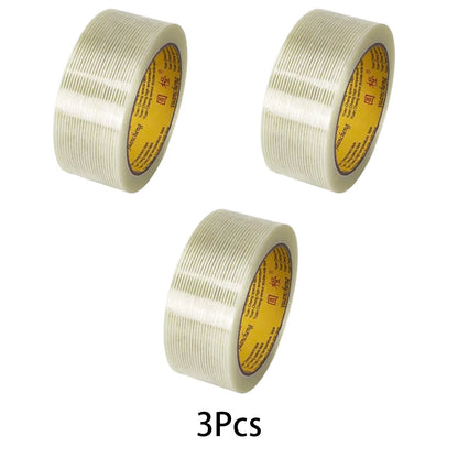 10 m gestreiftes Faserband, Lithium-Batterie-Pack, Isolierfolie, Glasfaserband, einseitig klebende Dichtung, Verpackung fixiert