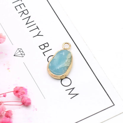 Multishape Natürliche Amazonites Anhänger Charms Natürliche Blaue Stein Stecker für Die DIY Jewerly Halskette Armband Zubehör