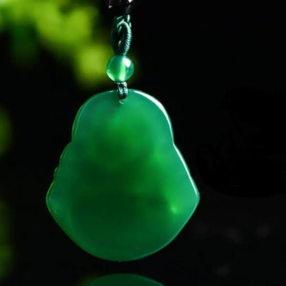 Natürliche grüne Jade Buddha Guanyin Anhänger Halskette Männer Frauen echte Myanmar Jadeit Schmuck Heilung Edelstein Glücksbringer Amulett