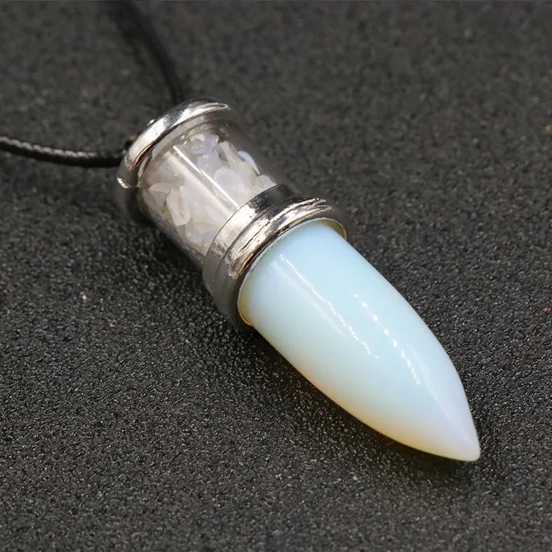 Naturstein Anhänger Halsketten Amethyst Kristall Edelstein Stein Quarz Kies kugelförmige Pendel Reiki Heil pendel