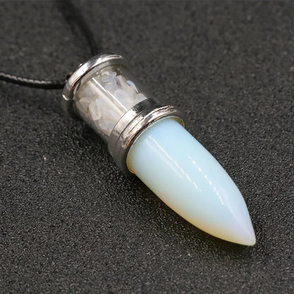 Naturstein Anhänger Halsketten Amethyst Kristall Edelstein Stein Quarz Kies kugelförmige Pendel Reiki Heil pendel