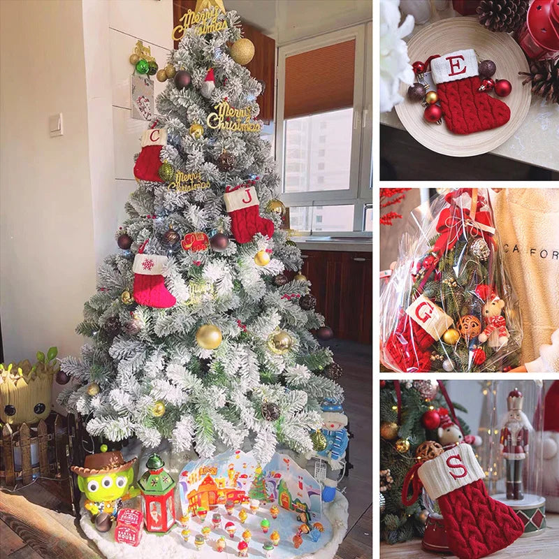 Roter Hut, Buchstabe, Weihnachtssocken, Navidad, Natal, Weihnachtsbaum, Strumpf, Ornament, Geschenk, Stricken, Schneeflocke, Weihnachtsdekoration 2024