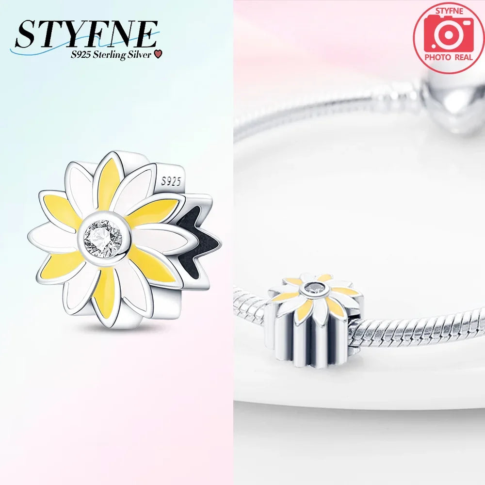 925 Silber Farbe Romantische Retro Herzförmige Blume Wächter Schmetterling Amulett Fit Original Armband DIY Schmuck Geschenk
