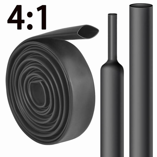 5M/10M 4:1 Schrumpfschlauch Durchmesser 4 6 8 12 16 20 24 32 40 52mm Gummiunterlage Doppelwandiges Rohr