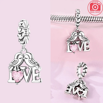 Sterling Silber 925, Fantasie, buntes Herz, Charm-Planeten-Anhänger, Perlen, passend für Original-Armband, Perle für Frauen, edler Schmuck, Geschenk