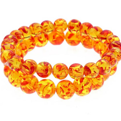 Damen Herren schmuck 8mm 10mm Armreif Natur Bernstein Armband Perle rund elastisch