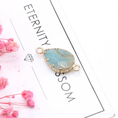 Multishape Natürliche Amazonites Anhänger Charms Natürliche Blaue Stein Stecker für Die DIY Jewerly Halskette Armband Zubehör
