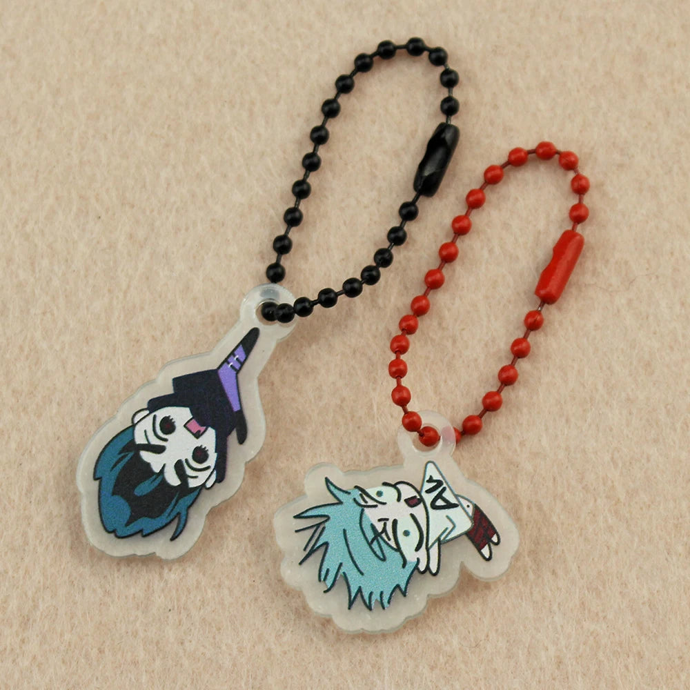 Anime Alien Stage IVAN & TILL Schlüsselanhänger Herz Schleife Handyanhänger Perlen Schlüsselanhänger Vielseitiger Rucksack Dekoration Zubehör Geschenke