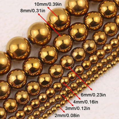 A+ Naturstein, nicht magnetisch, Hämatit, rund, lose Distanzperlen für Schmuckherstellung, DIY-Perlen, Armband, Halskette 2, 3, 4, 6, 8, 10 mm