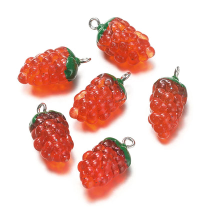 10pcs 12x23mm Trauben harz Charms Anhänger für Ohrringe Halskette Schlüssel bund Charms DIY Schmuck herstellung Zubehör