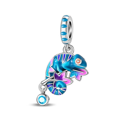 Blaue Serie 925er Sterling Jungfrau Maria Schleife Chamäleon Tanzschuhe Flugzeug Ticket Charm passend für DIY Armband Halskette süße Geschenke