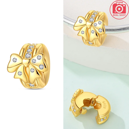 Original funkelnde Charm-Perlen aus 925er-Sterlingsilber, Gold, Rose, heller Stern, Herz, passend für Armbänder, DIY-Jubiläums-Schmuck, Geschenk