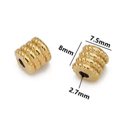 5 teile/los Edelstahl Gold Farbe Lose Rohr Große Loch Spacer Perlen für DIY Armbänder Halskette Schmuck Machen Liefert Finden
