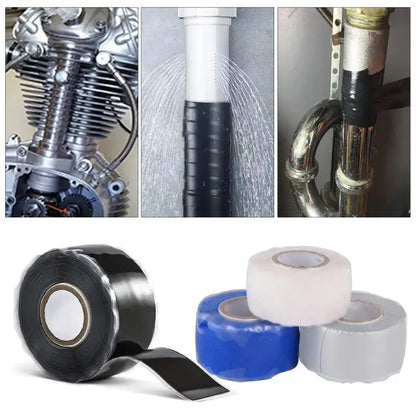 Selbstverschmelzendes Silikonband, wasserdichte Lecks, stoppt Reparatur, Isolierband für elektrische Sanitärinstallationen, Kfz-Rohr-Schlauch-Bonding-Bänder