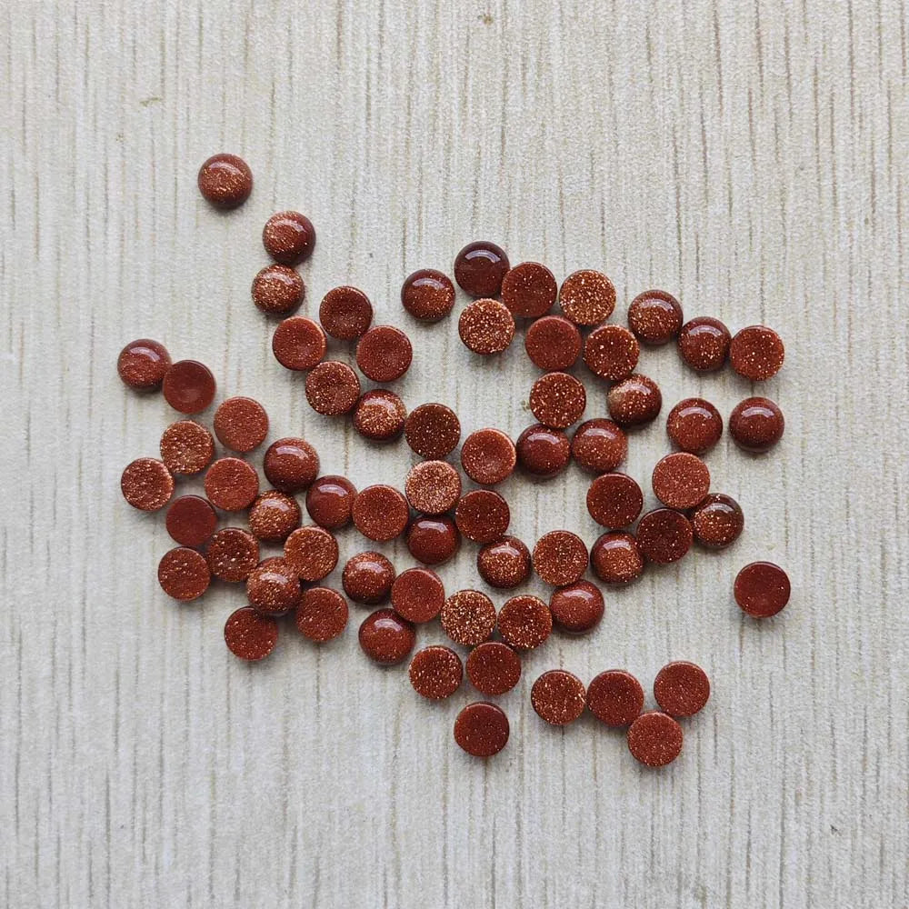 Großhandel 100 Stück Mode gute Qualität Naturstein runde Cab Cabochon Perlen 6mm für Schmuck Zubehör Herstellung