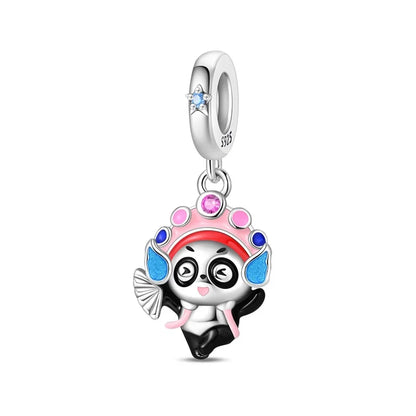 Exquisite Charm-Anhänger aus 925er-Sterlingsilber mit weißen Tigerperlen und Kaninchen-Barista-Anhänger, passend für Armbänder, niedliche Schmuck-Accessoires, Geschenke