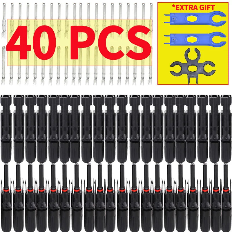 Solarpanel-PV-Kabel-Crimpwerkzeug-Set für AWG14-10 2,5/4/6 mm2 mit Abisolierer, Schneider, Solarschlüssel und Solaranschlüssen
