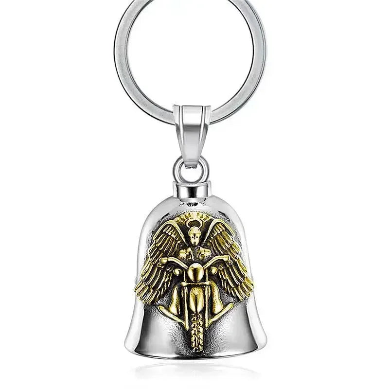 Vintage Christian Jesus Kreuz Glocke Anhänger Motorrad Glocke Halskette Punk Biker Religiöser Exorzist Glücksschmuck für Herren
