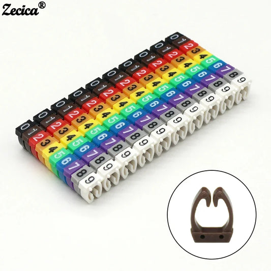 100/150 stücke Kabel Marker Bunte C-Typ Marker Anzahl Tag Label Für 2-8mm Draht netzwerk Kabel Draht Marker Tag Label für Cat5e