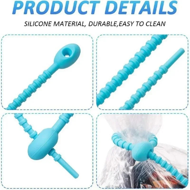 30PCS Silikon Wiederverwendbare Kabel Draht Organizer Wickler Lagerung Halter Tasche Krawatten Kabel Tasche Clip Lebensmittel Saver Kopfhörer Linie Ordentlich clips