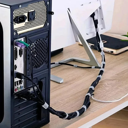 Wiederverwendbare Selbstklebende Kabelbinder Verstellbare Befestigungsriemen für Kabel und Seile zur Schreibtischorganisation und Aufbewahrung