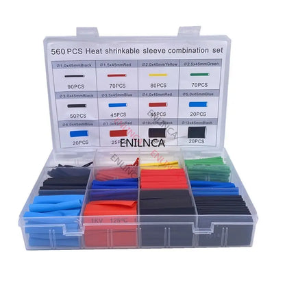 127-750 Stück Wärmeschrumpfschlauch-Set, Hitzebeständiger Schlauch, Schrumpfverpackungs-Kit für Elektrische Verbindungen, Kabelisolierung
