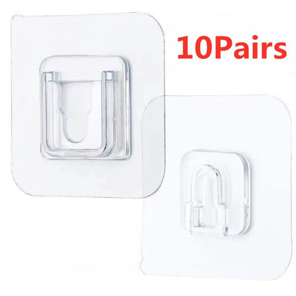 1/5/10 Pairs Doppelseitiges Klebeband Wand Haken Aufhänger Starken Haken Saugnapf Sucker Wand Lagerung Halter Für küche Bad