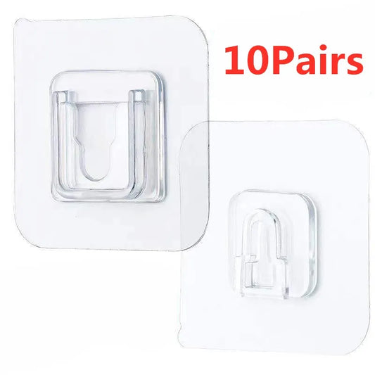1/5/10 Pairs Doppelseitiges Klebeband Wand Haken Aufhänger Starken Haken Saugnapf Sucker Wand Lagerung Halter Für küche Bad