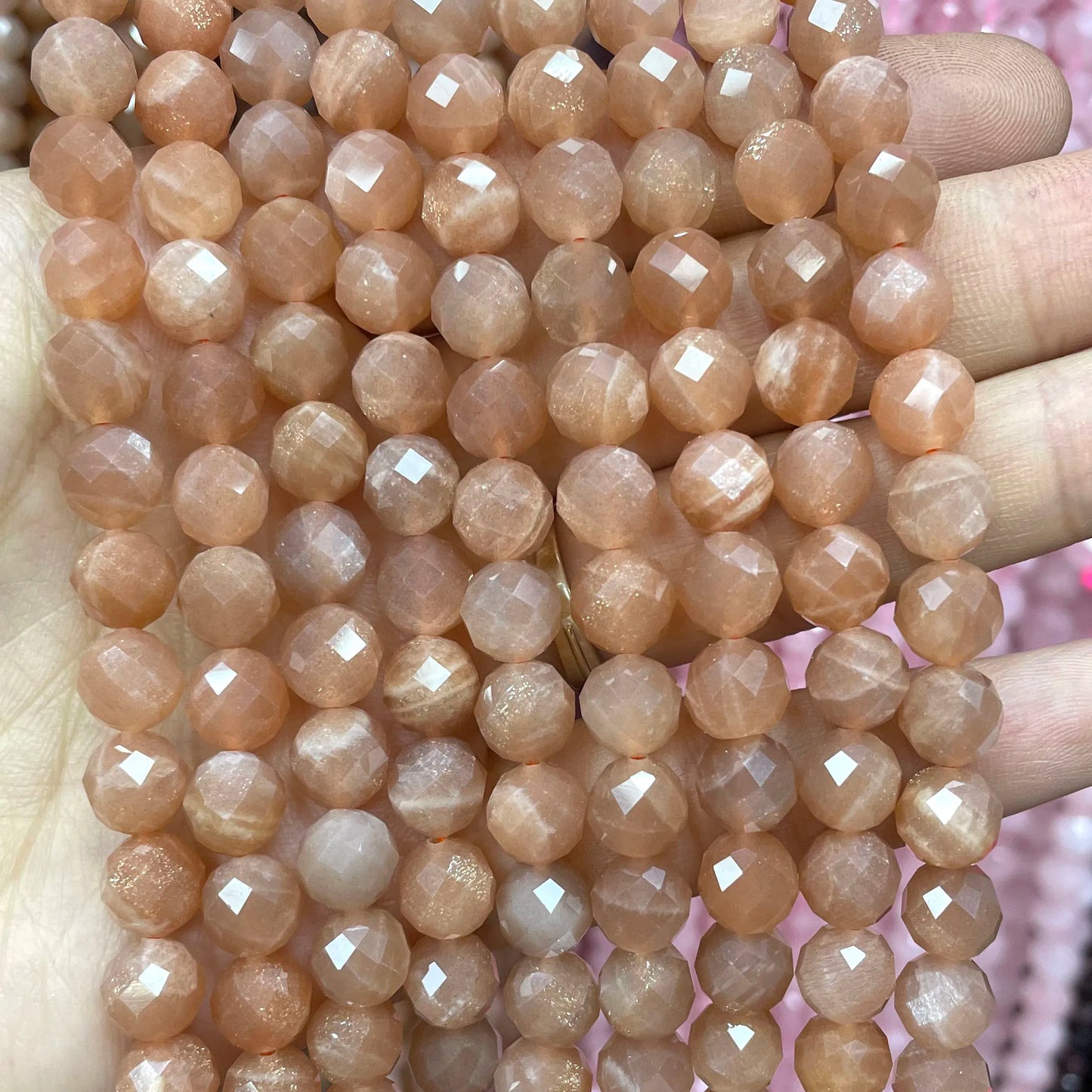 Natürliche Sonnenstein Edelsteine Unregelmäßige Facettierte Rondelle Runde Lose Spacer Perlen Für Schmuck Machen DIY Armband Halskette Zubehör