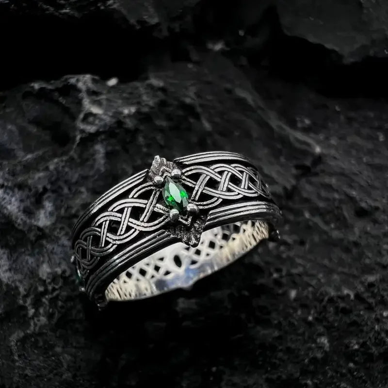 Retro Poseidon Kompass Ring versilbert Hexagramm Öffnung verstellbarer Ring Männer und Frauen Hip-Hop Trend Schmuck Geschenk