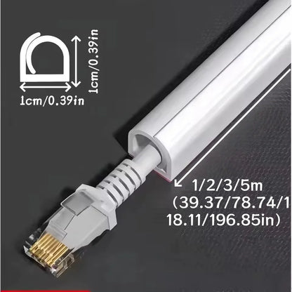 1PC 1/2/3/5m TV Kabel Management Kabel Hider Kabel Organizer Raceway Kit System Abdeckungen Kabel PVC Kabelkanal Kabelhülsen