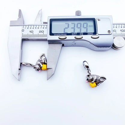 Maus- und Käse-Charms-Anhänger, passend für Europa-Armbänder, europäischer Stil, 925er Sterlingsilber, süßer Modeschmuck, Club für Damen und Herren