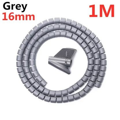 2M/1M Flexible Spirale Kabel Draht Schutz Kabel Organizer Computer Kabel Schutzhülle Rohr Clip Organizer Management werkzeuge 16/10mm
