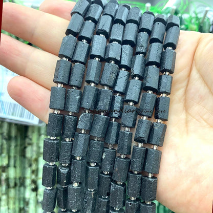 8x12mm Naturstein Grüner Malachit Unregelmäßiger Zylinder Lose Distanzperlen für Schmuckherstellung Diy Armband Charms Zubehör