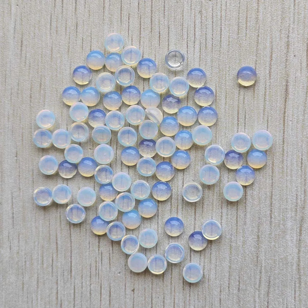 Großhandel 100 Stück Mode gute Qualität Naturstein runde Cab Cabochon Perlen 6mm für Schmuck Zubehör Herstellung