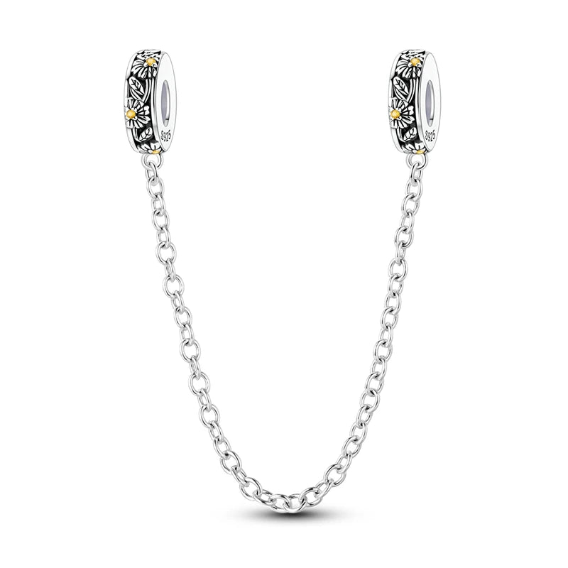 Sicherheitskette Libelle Schmetterling 925er Sterlingsilber Original Marienkäfer Kolibri Charm DIY Schmuckherstellung für Armband Armreif