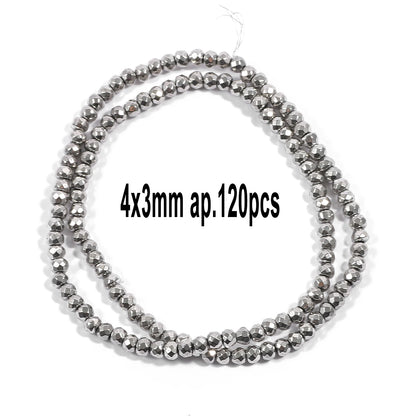 Großhandel AAA Rhodium Hämatit Perlen Charms Herz Stern Rohr Facettierte Runde Unregelmäßige Geometrische Form Perlen Für Schmuck Machen