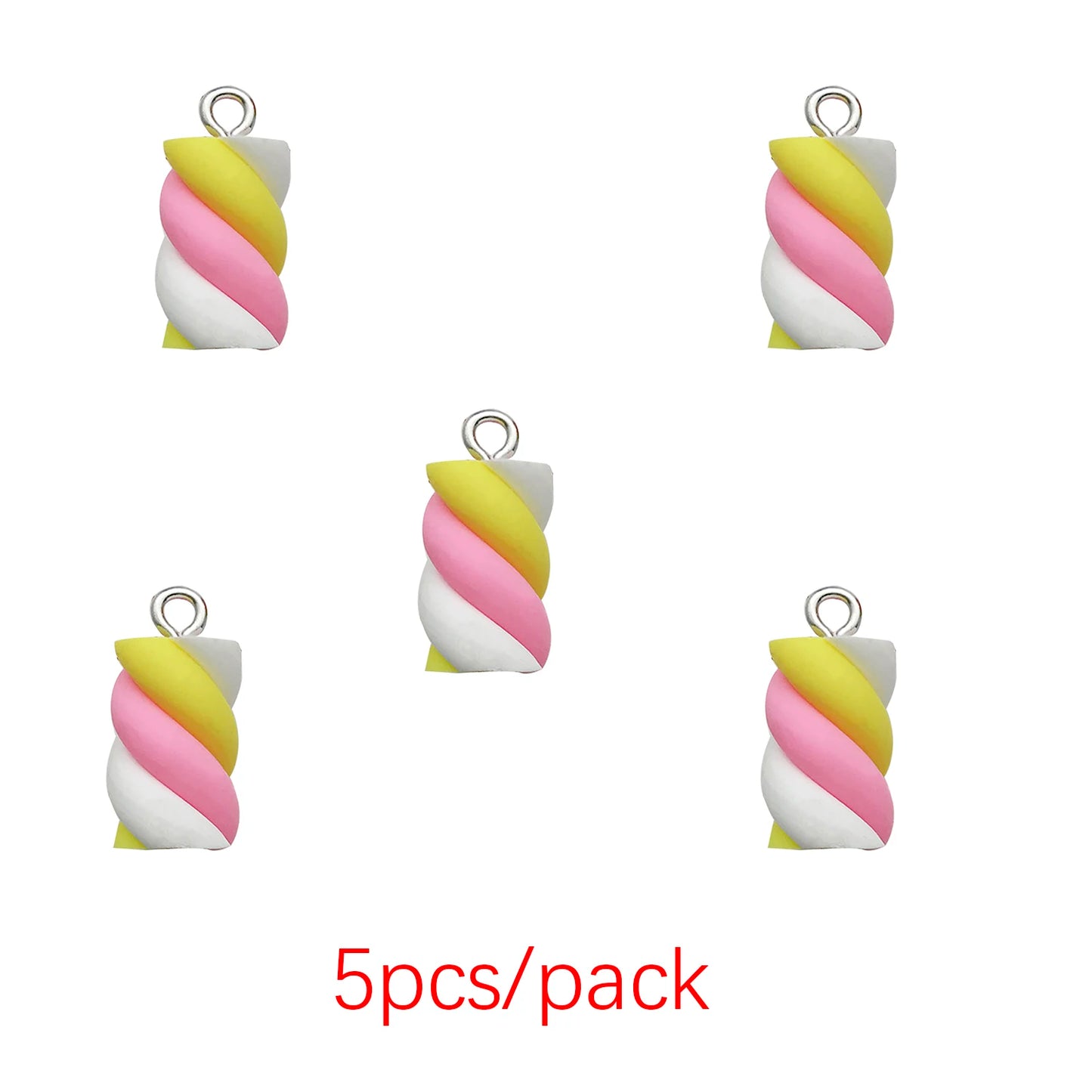 5/10 stücke Bunte Simulation Marshmallow Charms Harz Candy Anhänger für DIY Armbänder Halsketten Ohrringe Schmuck Machen Accessori
