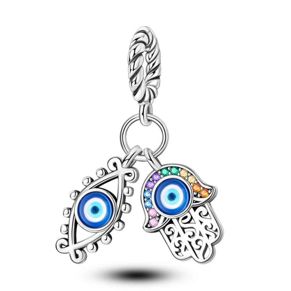 925 Silber Charms Original Design Blaue Augen Zirkon Katze Hund Perle Herz Charme DIY Fit Armband Für Frauen Hochzeit Schmuck Geschenk