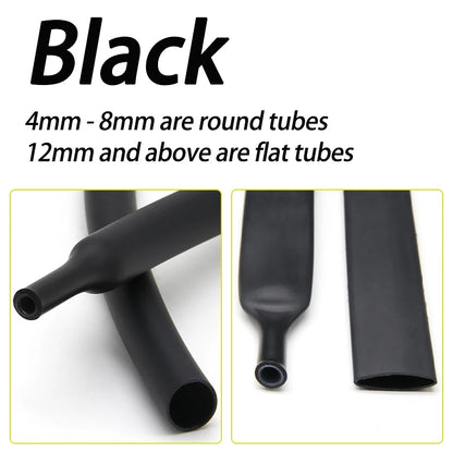 Wärmeschrumpfschlauch mit Kleber im Verhältnis 4:1, Durchmesser 4 mm – 52 mm, doppelwandige, mit Klebstoff ausgekleidete Polyolefin-Ummantelung für die Reparatur von Draht- und Kabelummantelungen